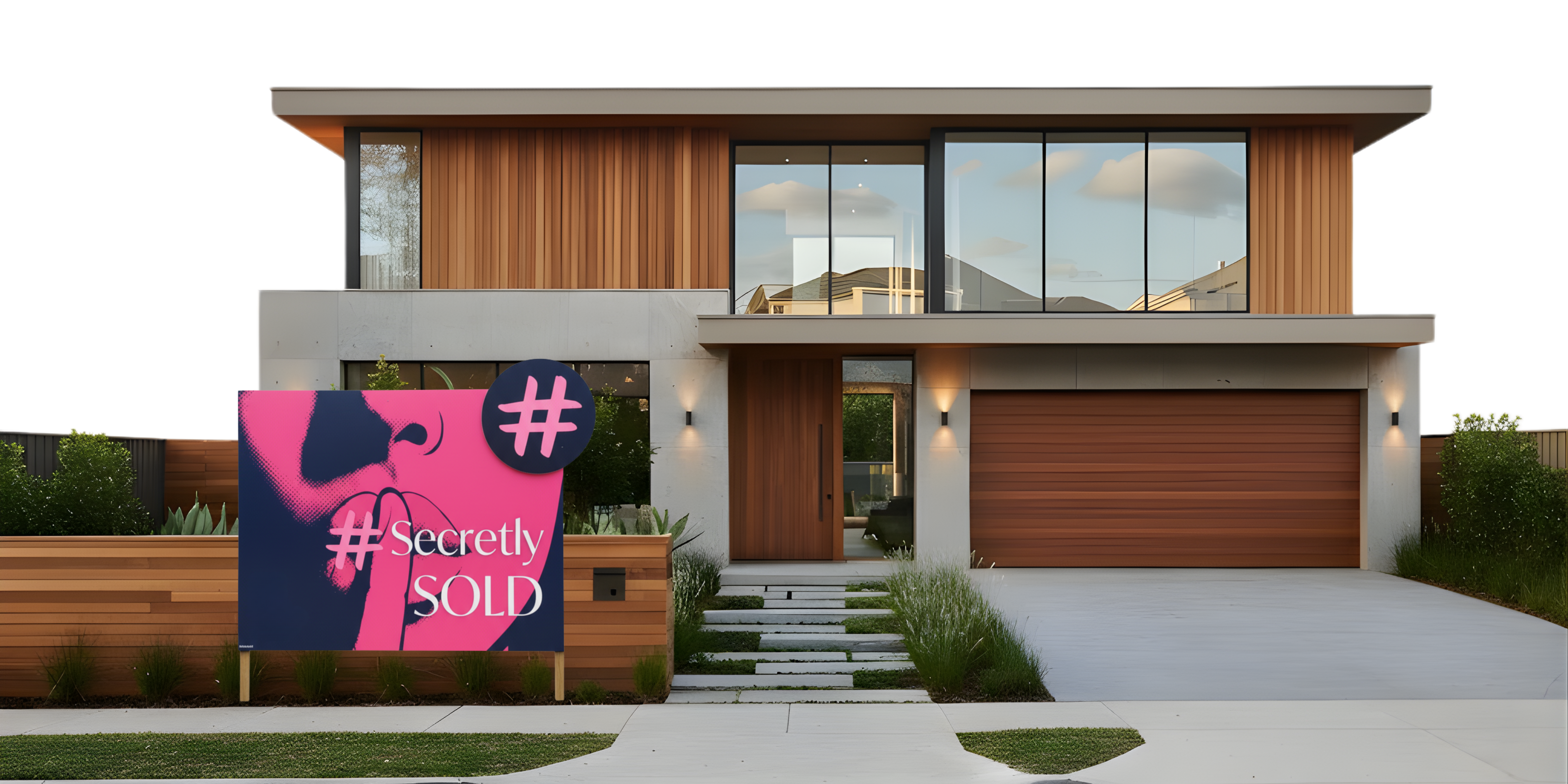 Secret Homes Property with Secretly Sold Sign